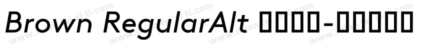 Brown RegularAlt 语言英文字体转换
